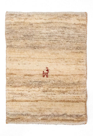 Dywan Gabbeh - perski - 60 x 40 cm - brązowy