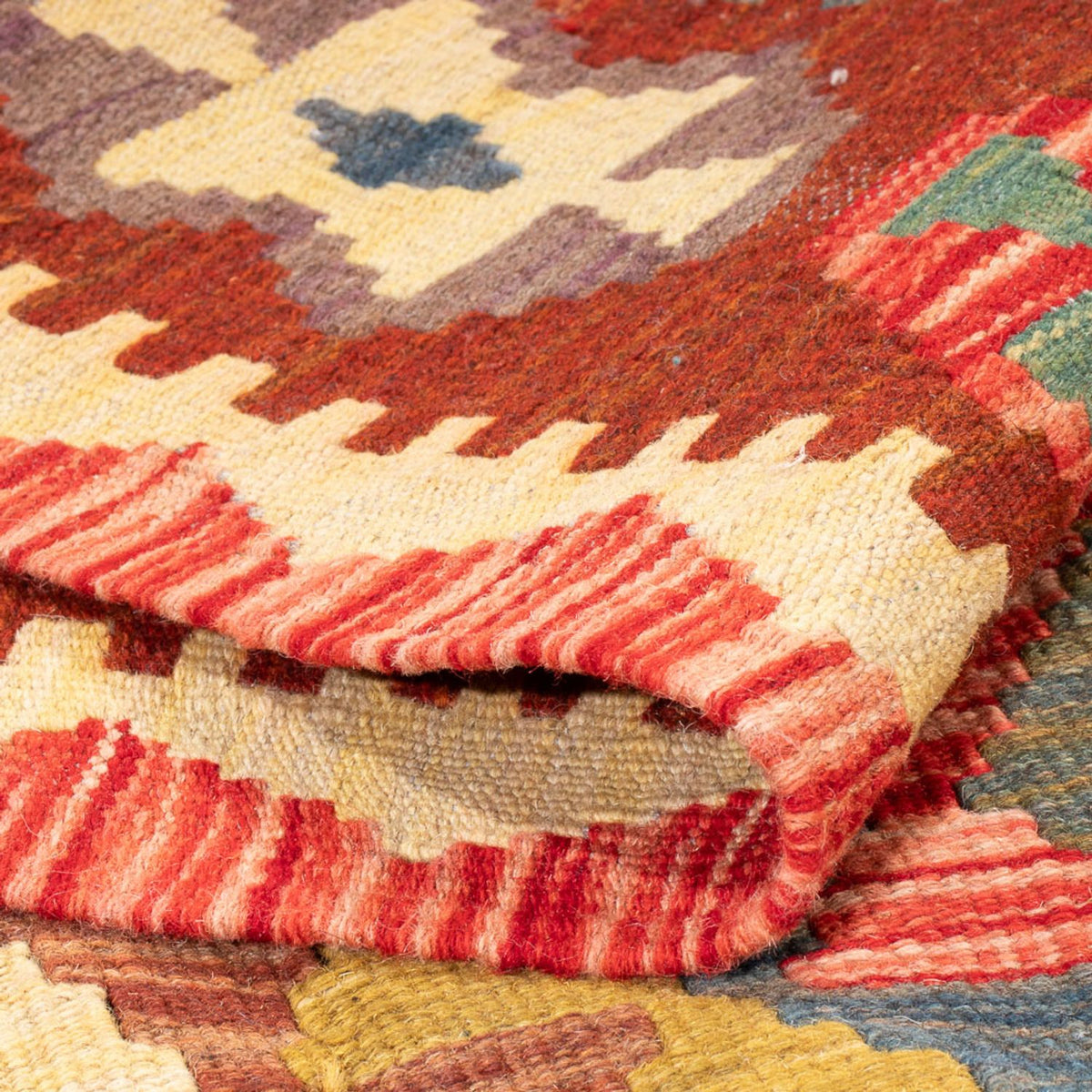 Dywan Kelim - Splash - 198 x 148 cm - wielokolorowy