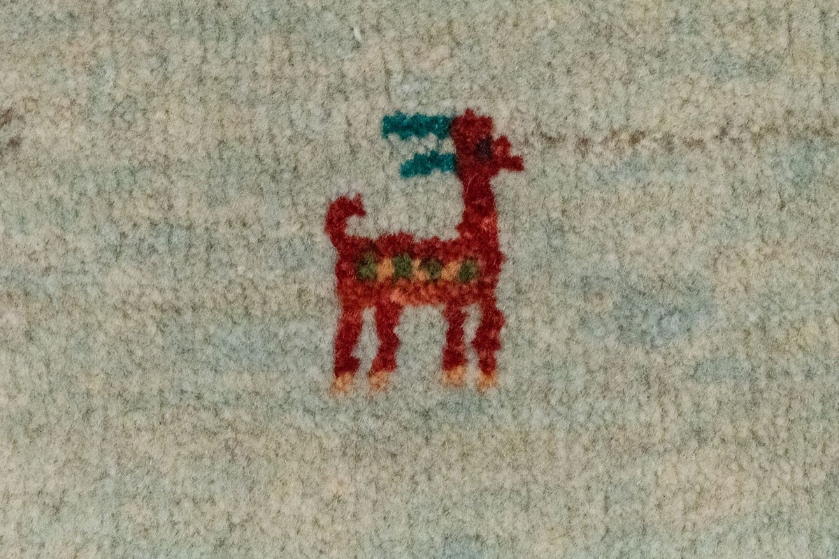 Dywan Gabbeh - perski - 60 x 40 cm - wielokolorowy