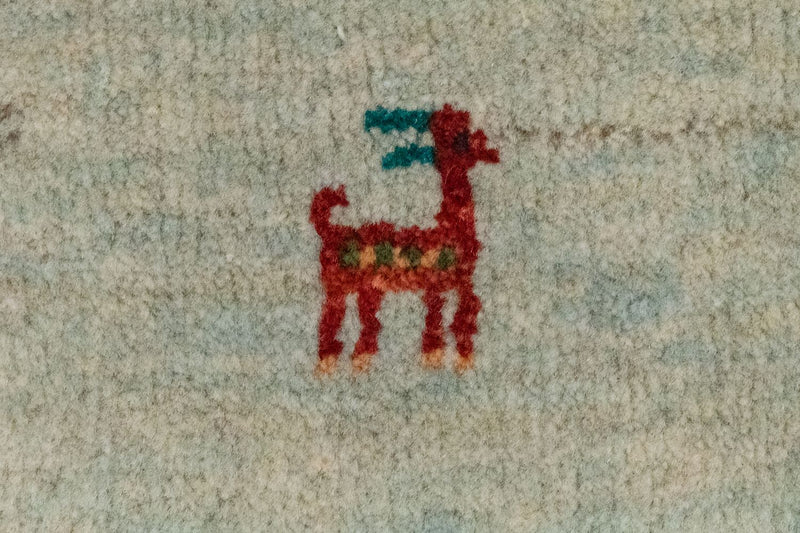 Dywan Gabbeh - perski - 60 x 40 cm - wielokolorowy