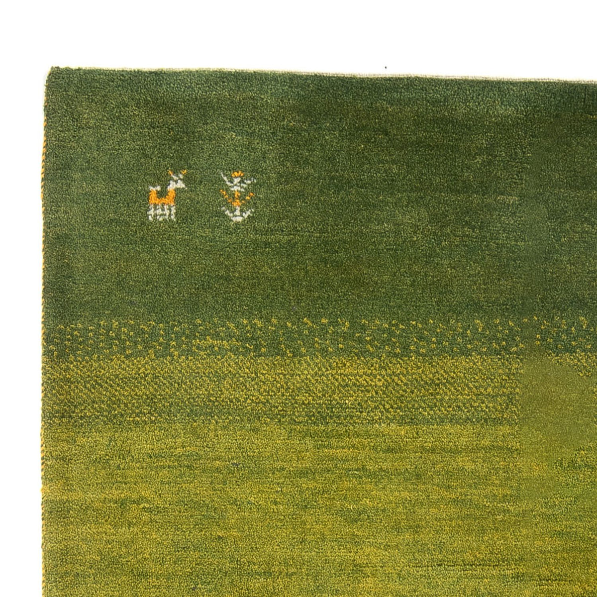 Dywan Gabbeh - perski - 201 x 148 cm - zielona