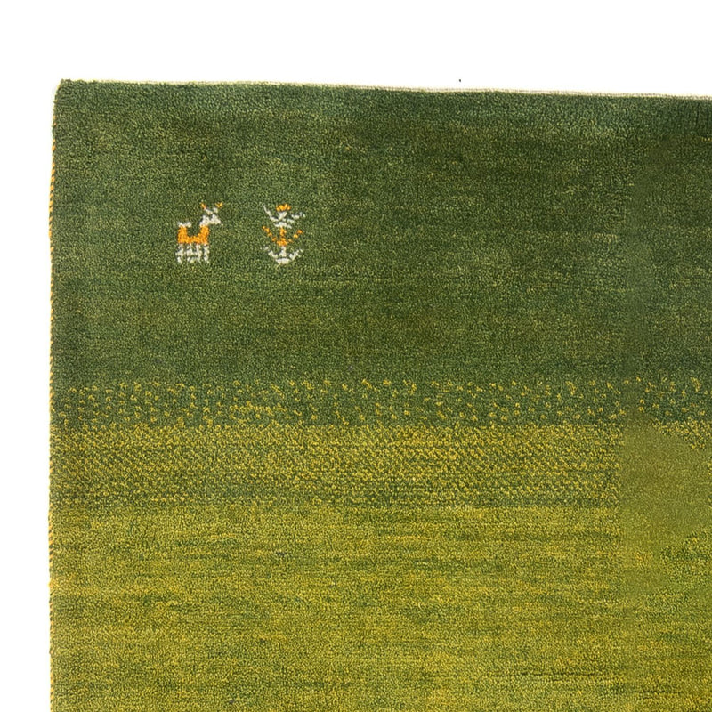 Dywan Gabbeh - perski - 201 x 148 cm - zielona