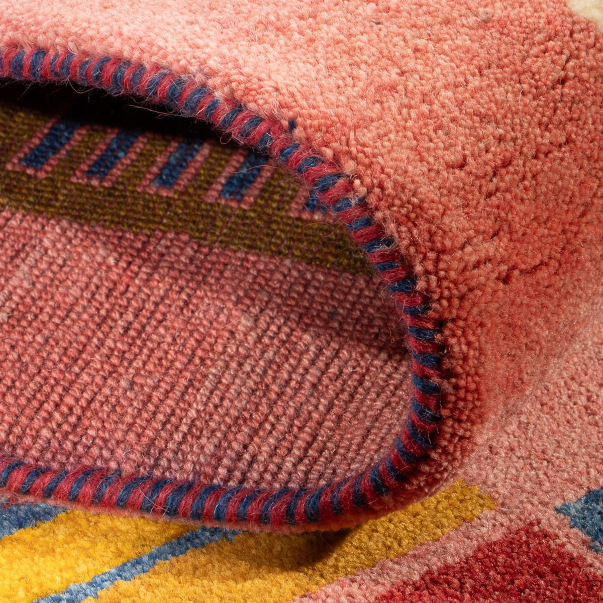 Biegacz Dywan Gabbeh - perski - 198 x 83 cm - wielokolorowy