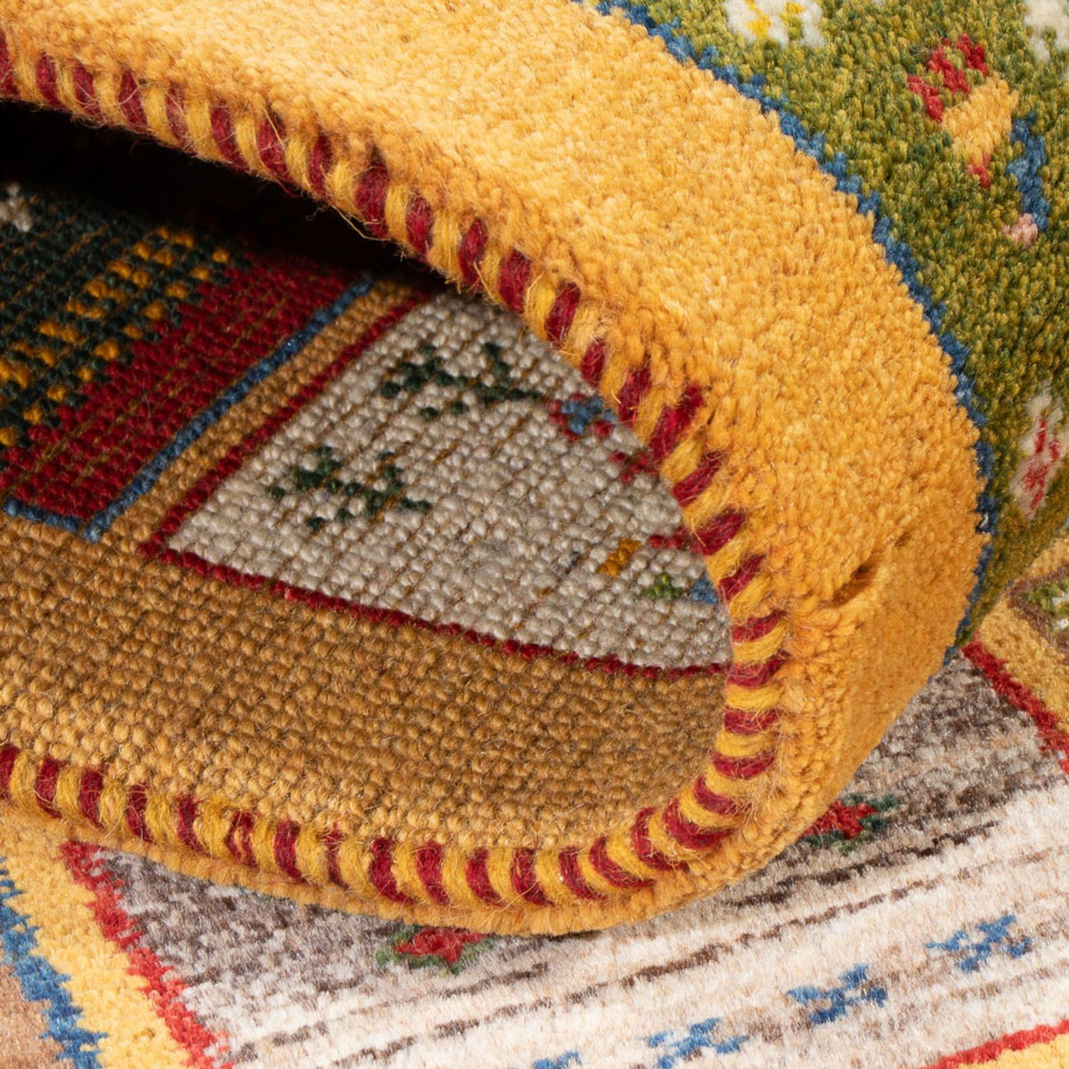 Biegacz Dywan Gabbeh - perski - 193 x 80 cm - wielokolorowy