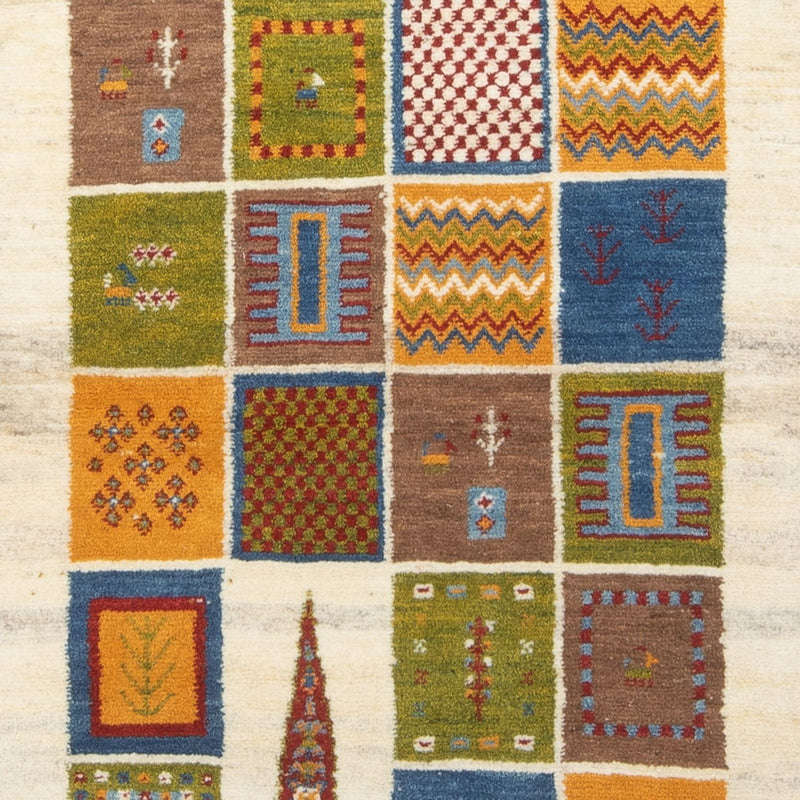 Biegacz Dywan Gabbeh - perski - 242 x 83 cm - wielokolorowy