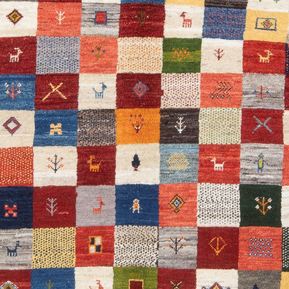 Dywan Gabbeh - perski - 201 x 157 cm - wielokolorowy