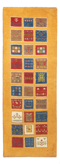 Biegacz Dywan Gabbeh - perski - 148 x 54 cm - wielokolorowy