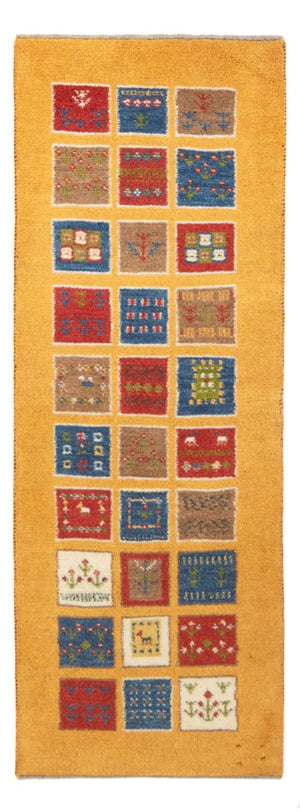 Biegacz Dywan Gabbeh - perski - 148 x 54 cm - wielokolorowy