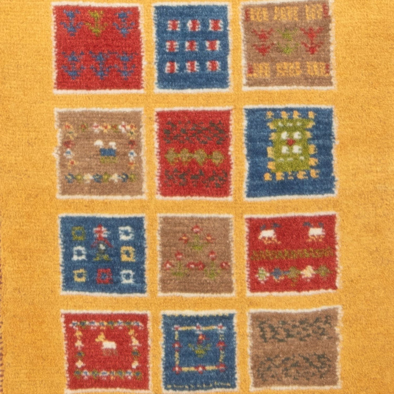 Biegacz Dywan Gabbeh - perski - 148 x 54 cm - wielokolorowy