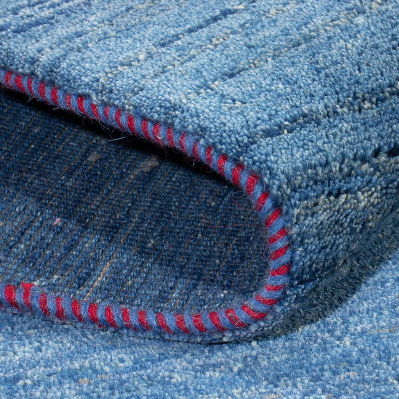 Dywan Gabbeh - perski - 242 x 175 cm - morski błękit