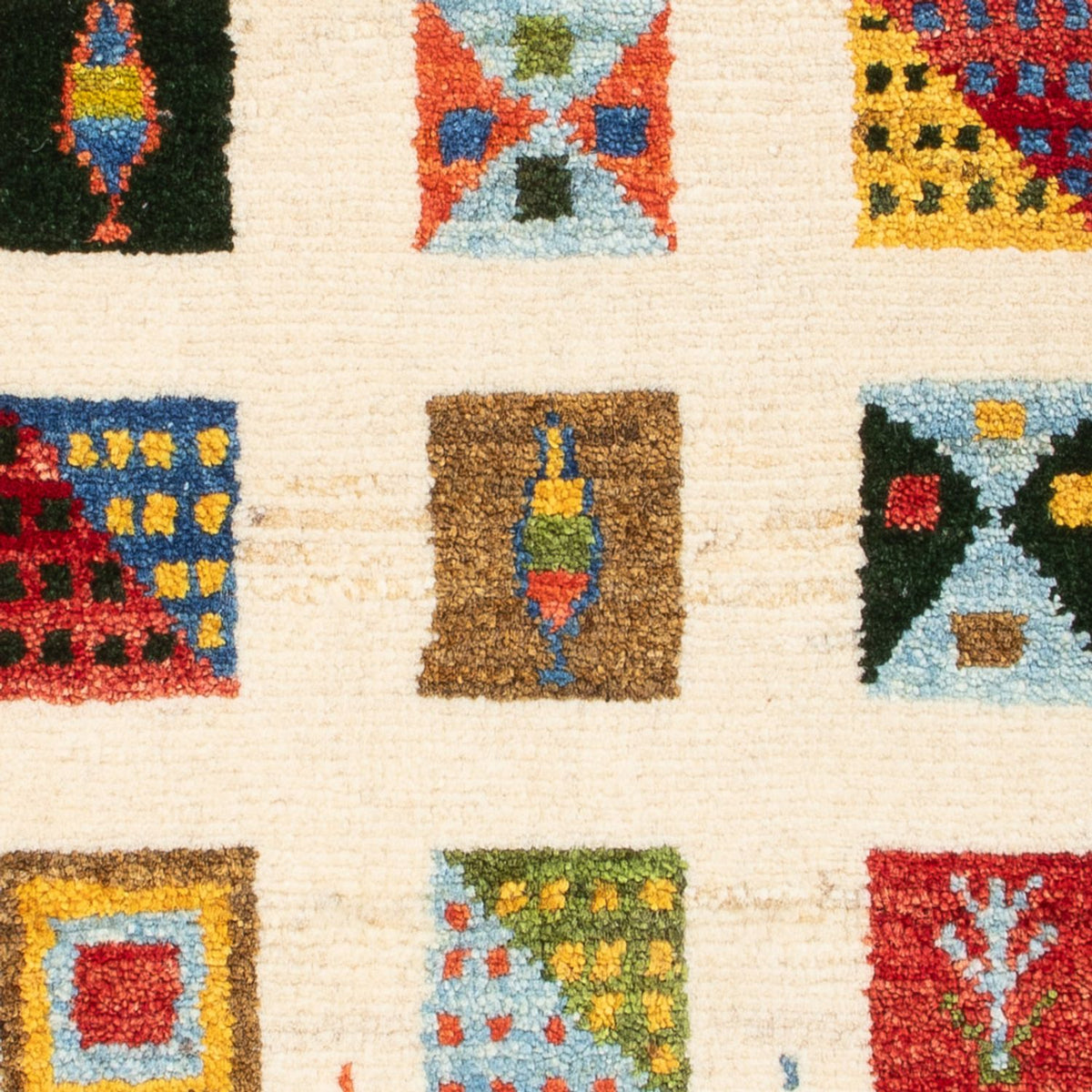 Dywan Gabbeh - perski - 87 x 60 cm - wielokolorowy