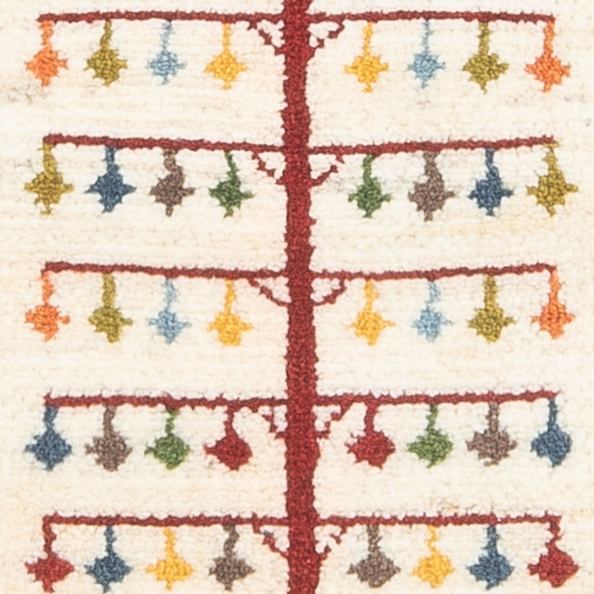 Dywan Gabbeh - perski - 90 x 63 cm - wielokolorowy