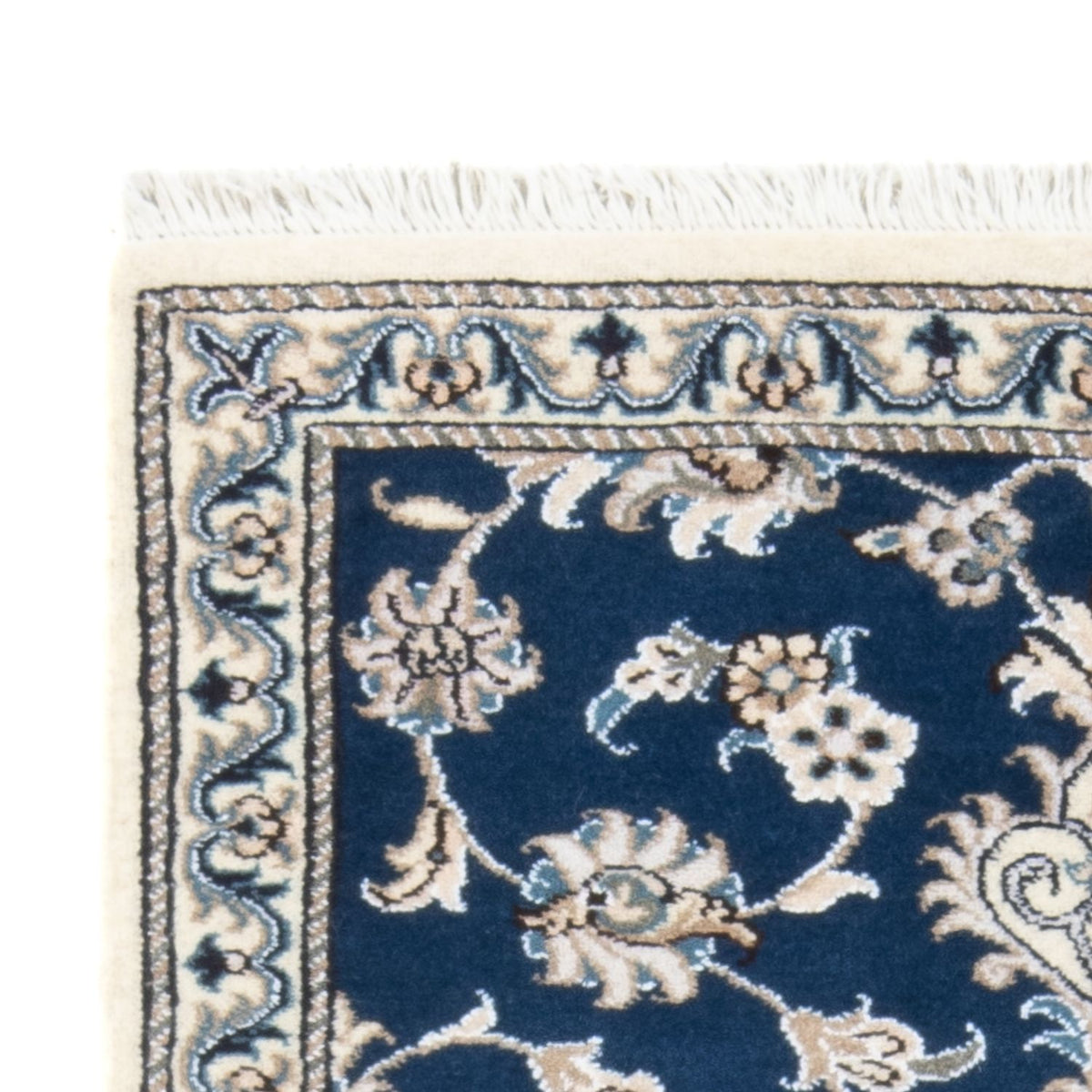 Biegacz Dywan perski - Nain - 200 x 79 cm - morski błękit