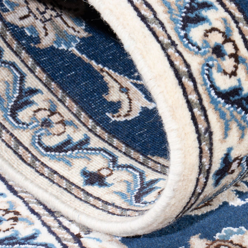 Biegacz Dywan perski - Nain - 200 x 79 cm - morski błękit