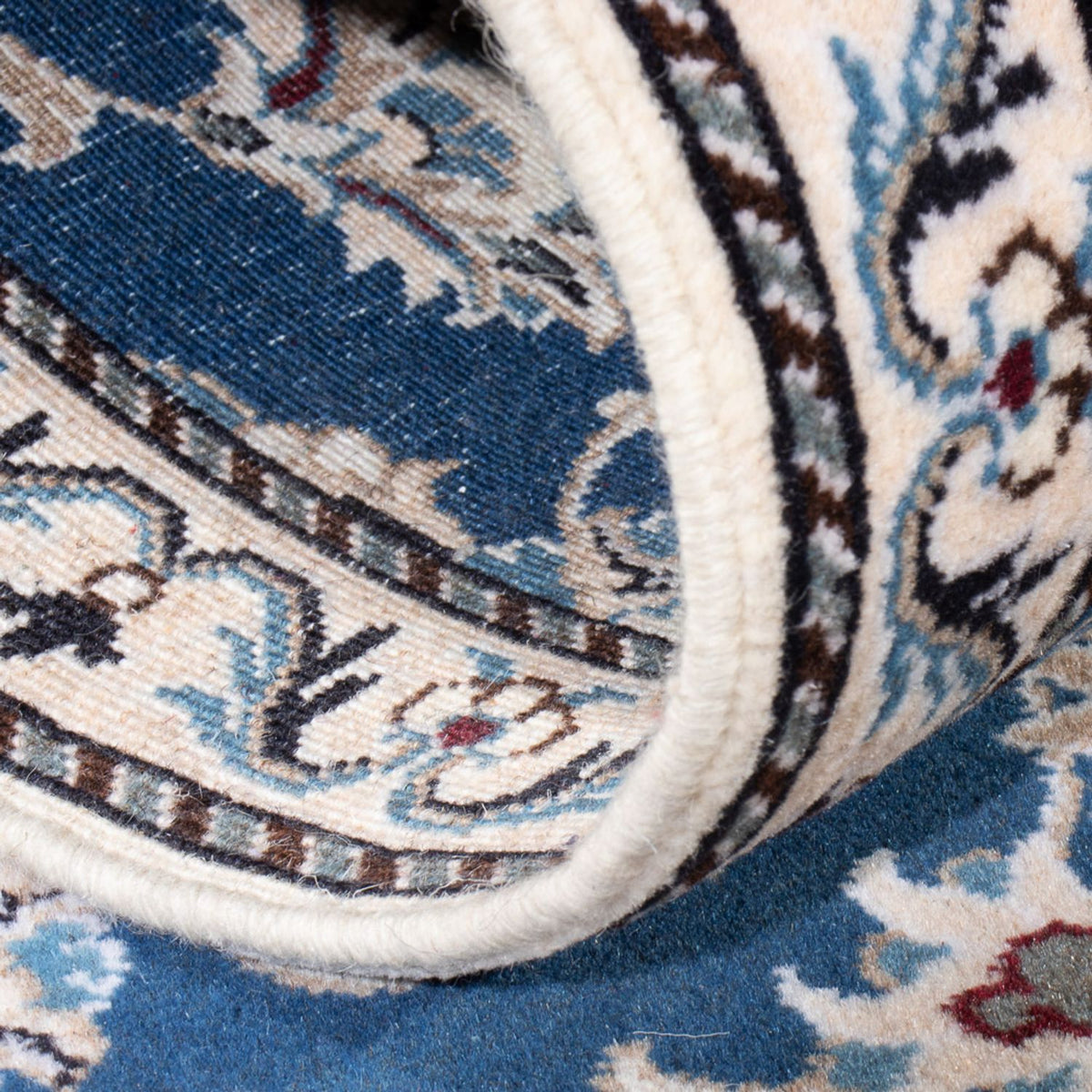 Biegacz Dywan perski - Nain - 198 x 78 cm - morski błękit