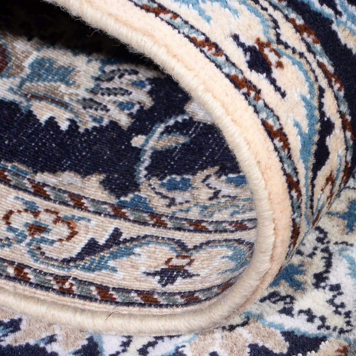 Biegacz Dywan perski - Nain - 197 x 77 cm - ciemnoniebieski