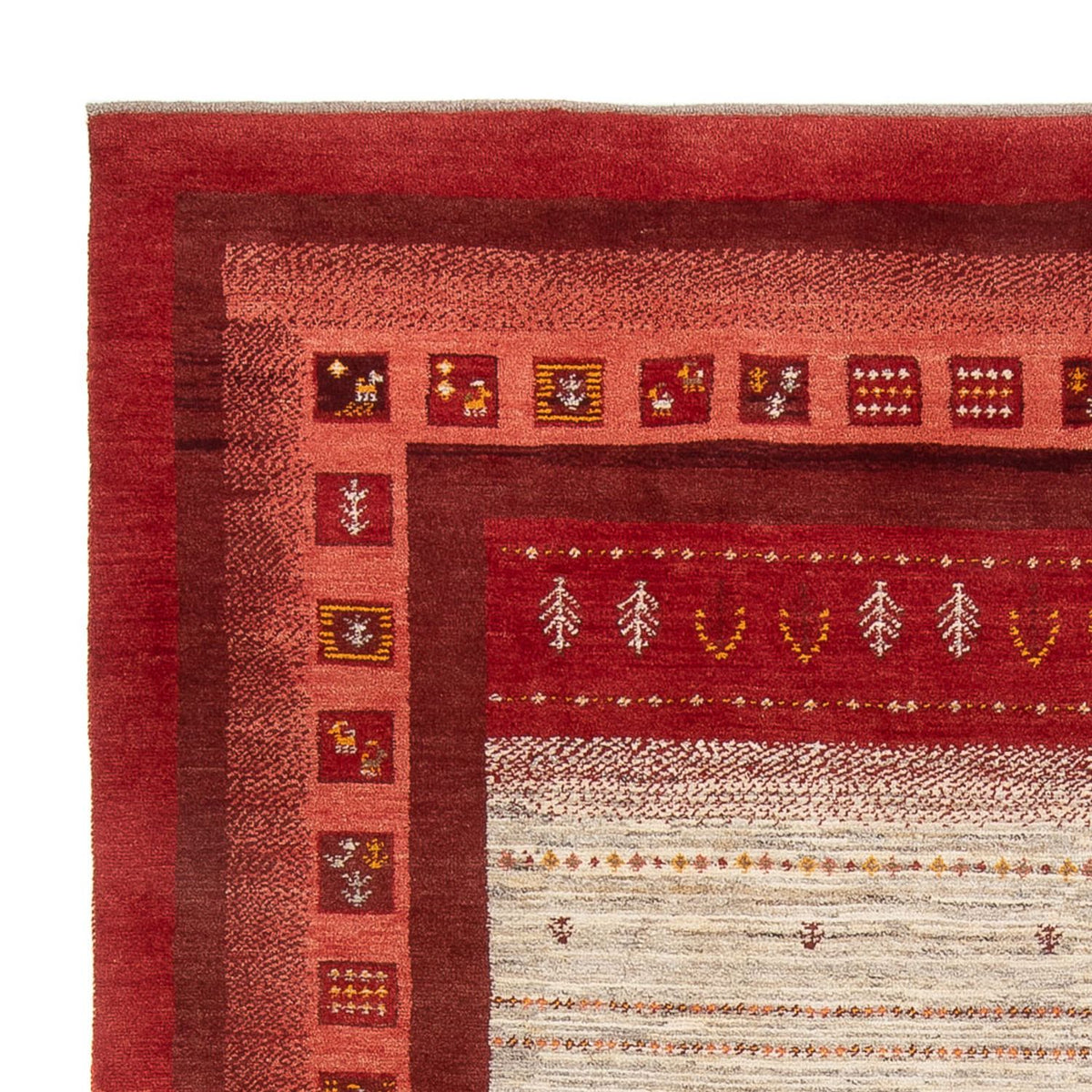 Dywan Gabbeh - perski - 240 x 205 cm - wielokolorowy