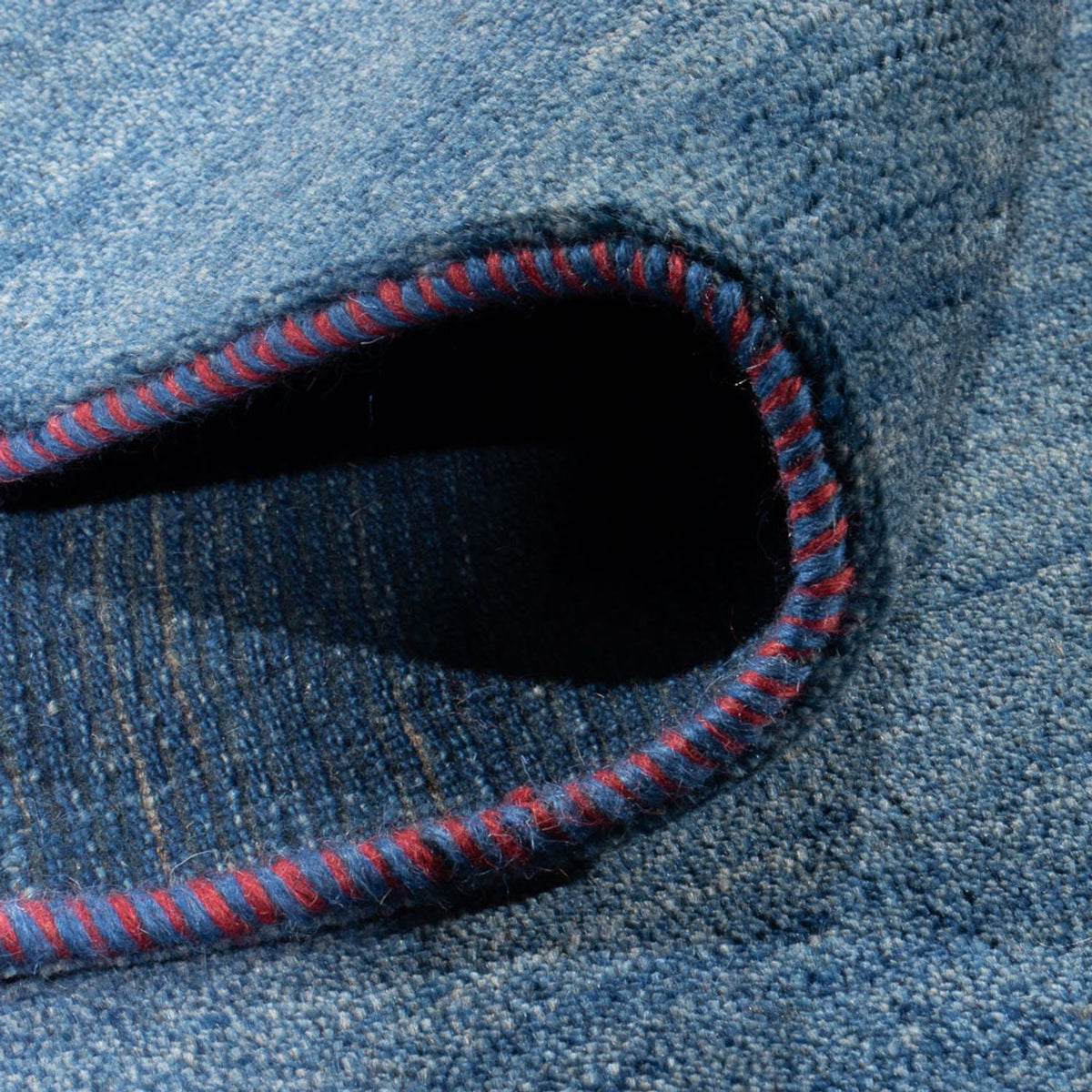 Dywan Gabbeh - perski - 296 x 201 cm - morski błękit