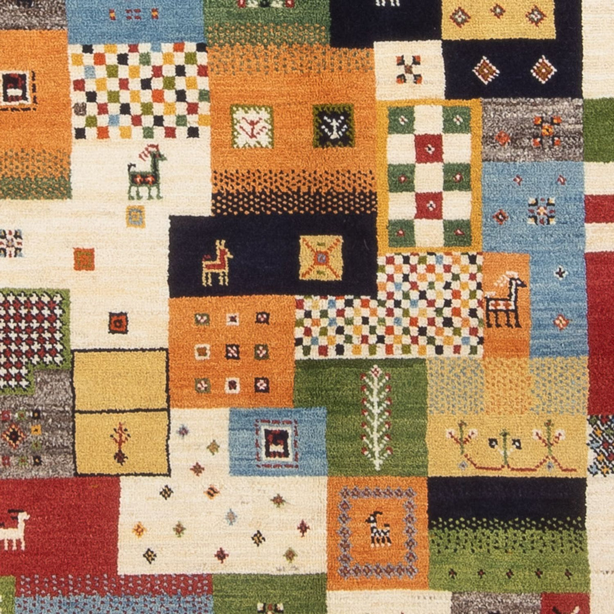 Dywan Gabbeh - perski - 197 x 149 cm - wielokolorowy