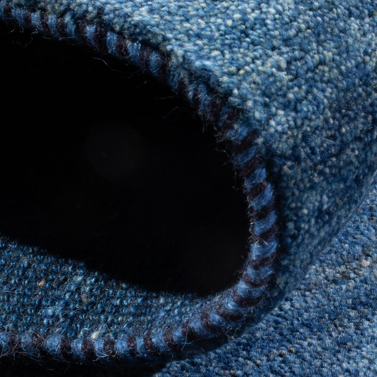 Dywan Gabbeh - perski - 135 x 69 cm - morski błękit