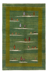 Dywan Gabbeh - perski - 183 x 120 cm - zielona