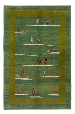 Dywan Gabbeh - perski - 183 x 120 cm - zielona