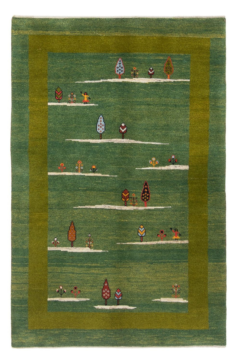 Dywan Gabbeh - perski - 183 x 120 cm - zielona