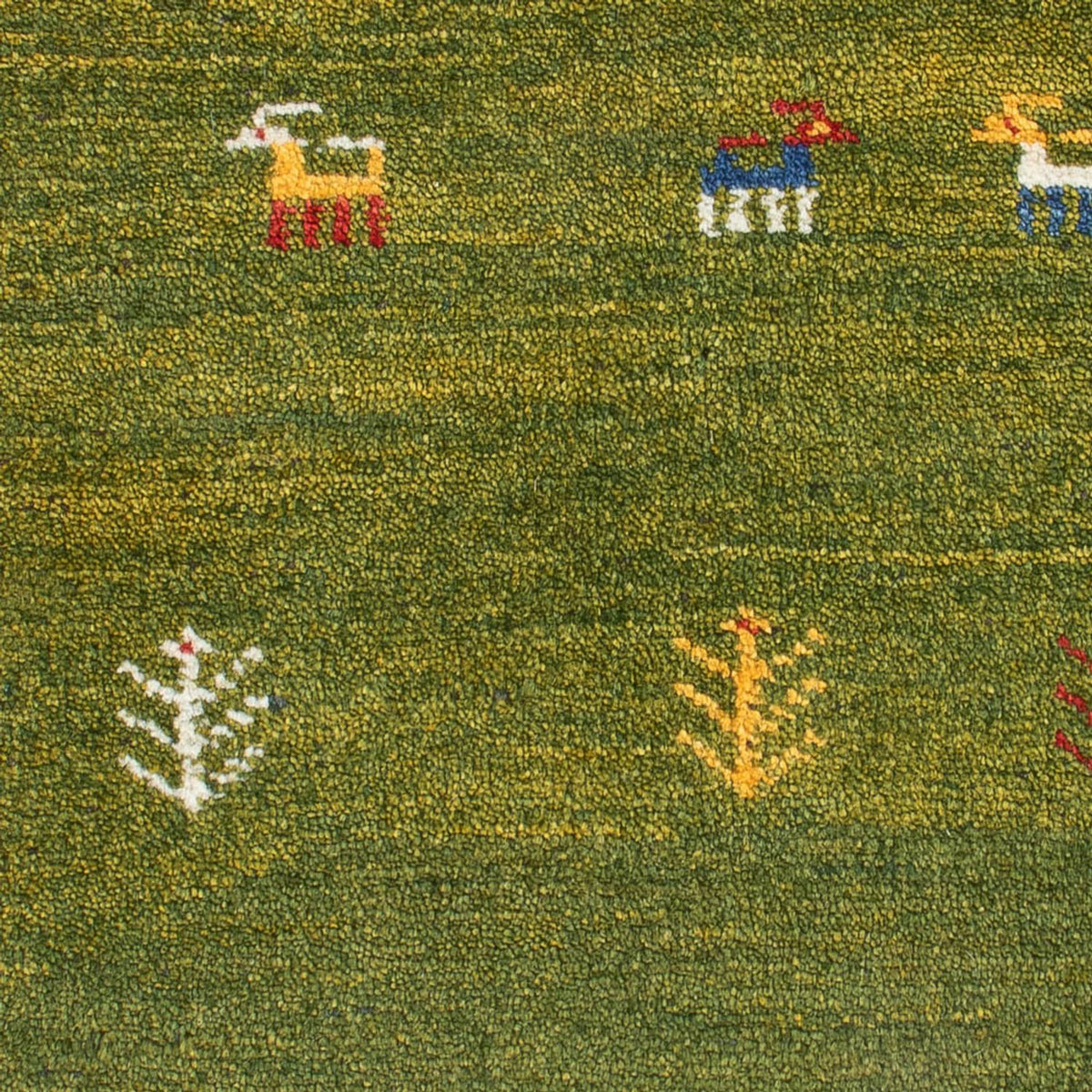 Dywan Gabbeh - perski - 86 x 58 cm - zielona