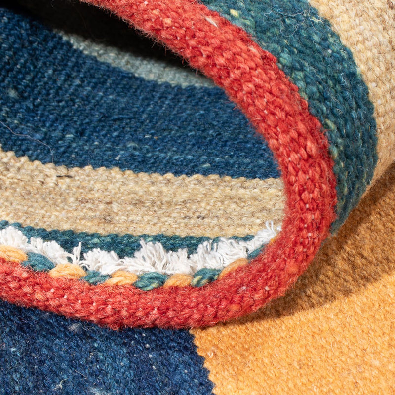 Dywan Kelim - Orientalny kwadratowy  - 128 x 125 cm - zieleń miętowa