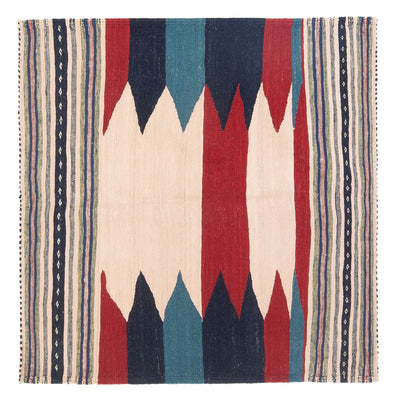 Dywan Kelim - Orientalny - 136 x 125 cm - zieleń miętowa