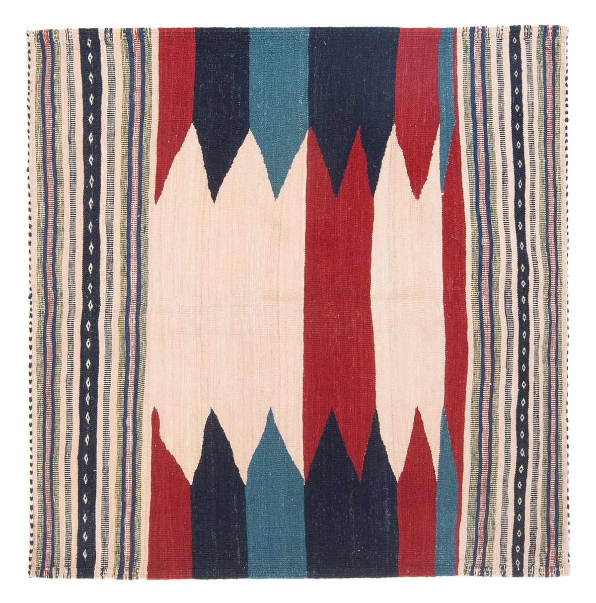 Dywan Kelim - Orientalny - 136 x 125 cm - zieleń miętowa