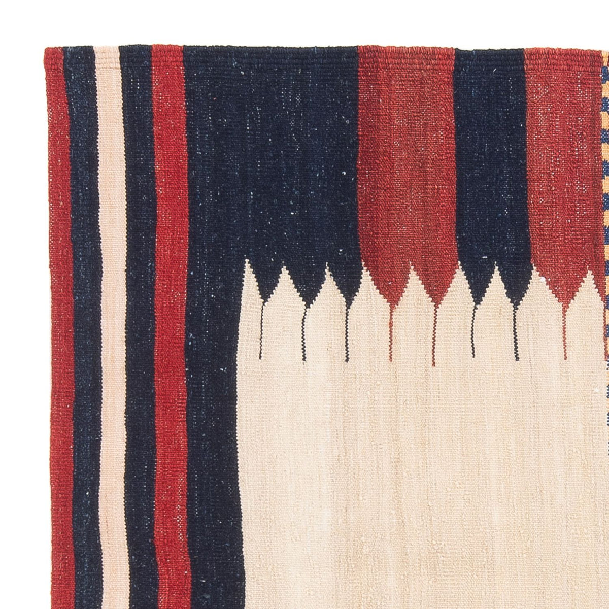 Dywan Kelim - Orientalny kwadratowy  - 129 x 119 cm - zieleń miętowa