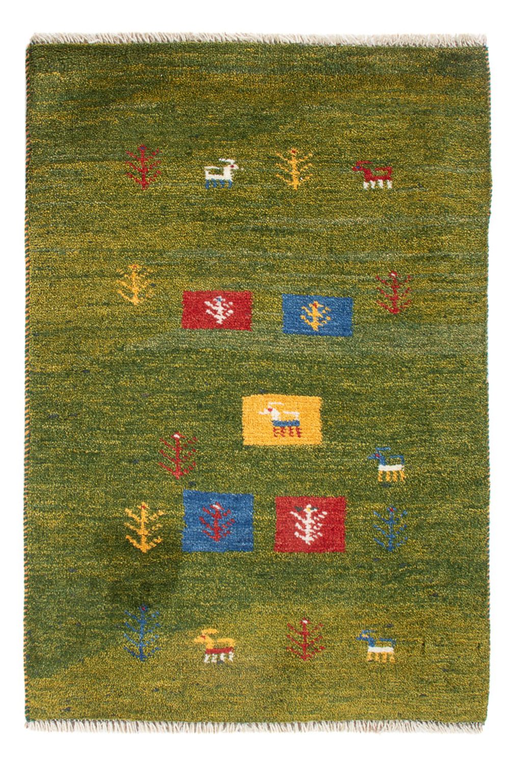 Dywan Gabbeh - perski - 85 x 55 cm - wielokolorowy