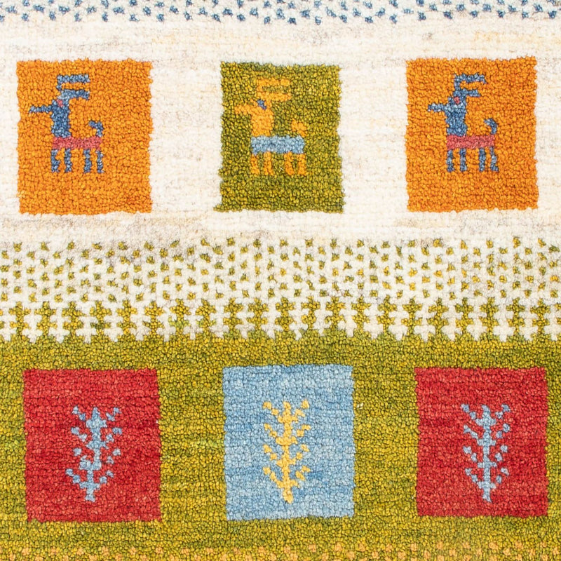 Dywan Gabbeh - perski - 90 x 60 cm - wielokolorowy