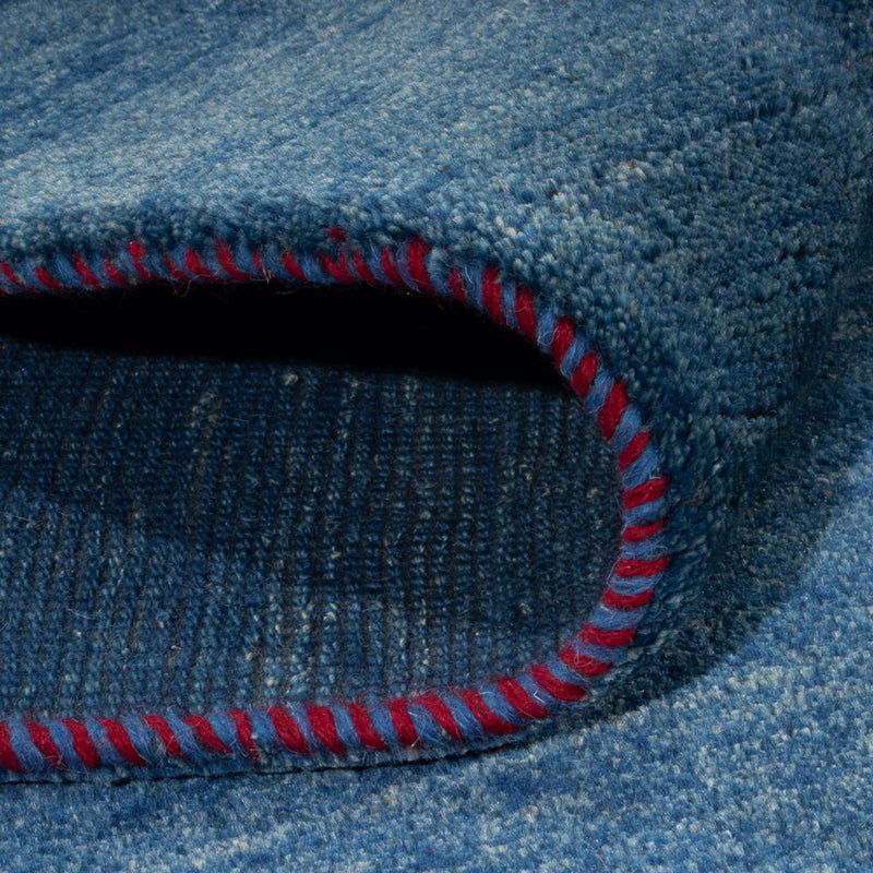 Dywan Gabbeh - perski - 249 x 173 cm - morski błękit