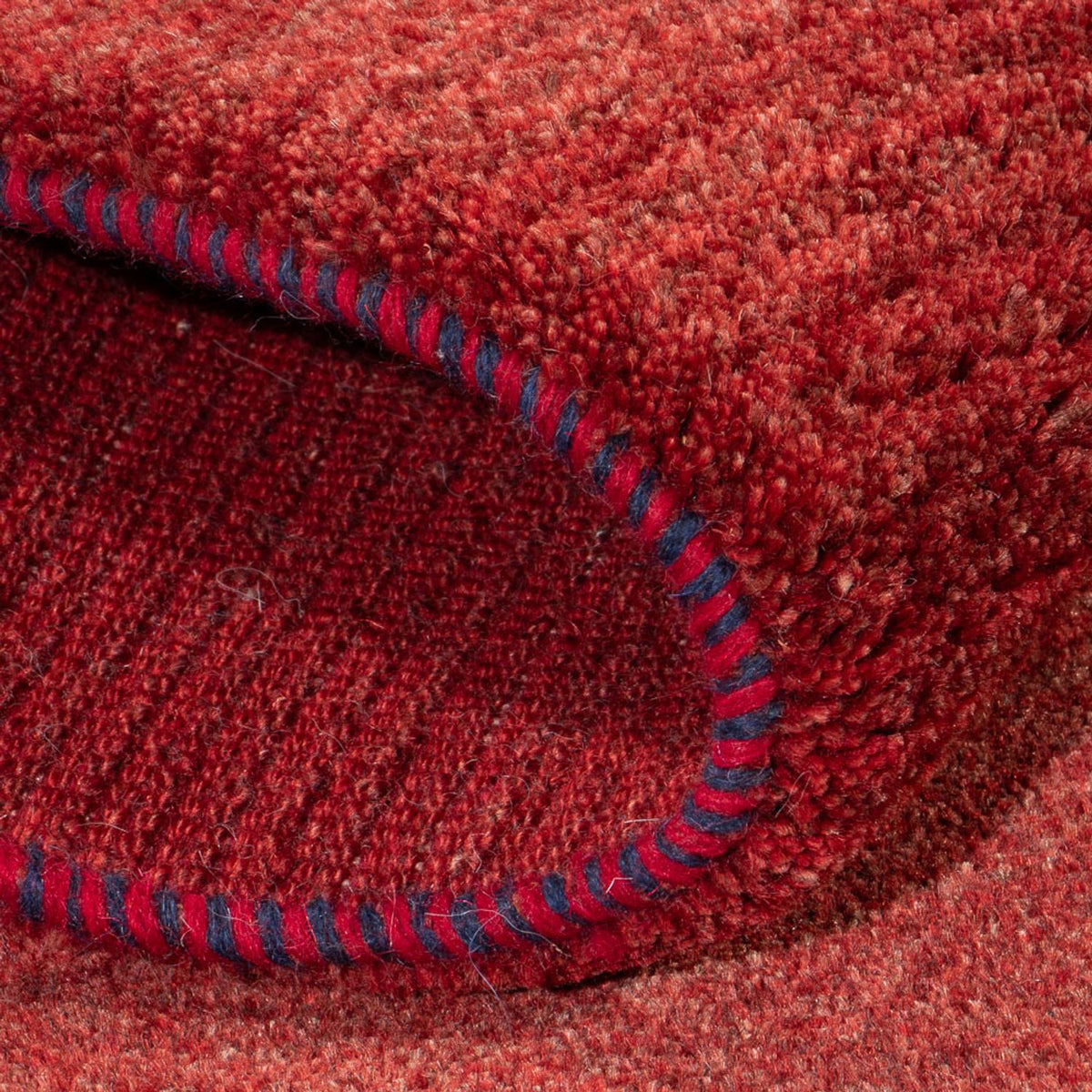 Biegacz Dywan Gabbeh - perski - 195 x 82 cm - ciemna czerwień