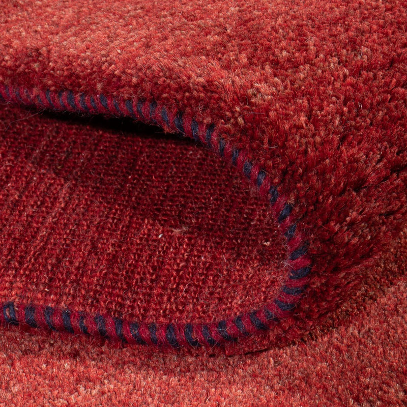 Biegacz Dywan Gabbeh - perski - 197 x 82 cm - ciemna czerwień
