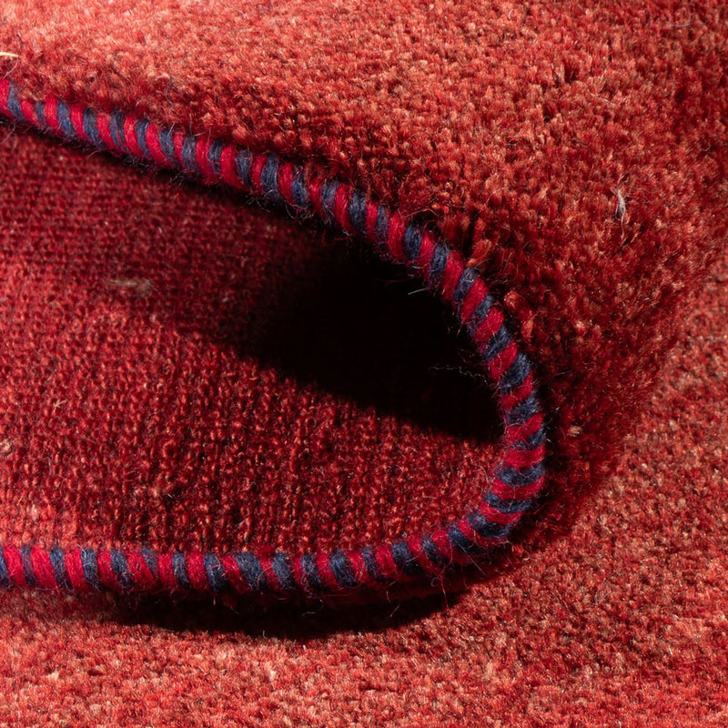 Biegacz Dywan Gabbeh - perski - 196 x 84 cm - ciemna czerwień