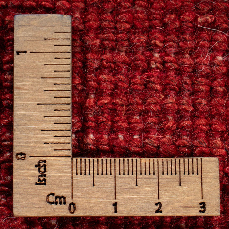 Biegacz Dywan Gabbeh - perski - 196 x 84 cm - ciemna czerwień