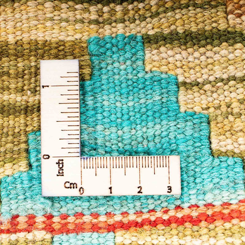 Dywan Kelim - Splash - 254 x 174 cm - turkusowy