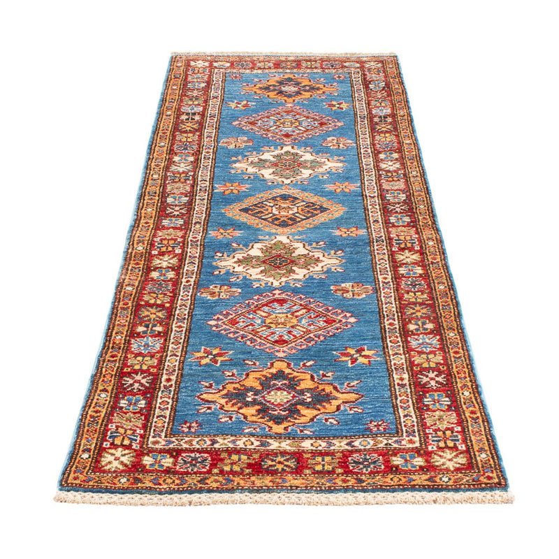 Biegacz Dywan Ziegler - Kazak - 205 x 63 cm - niebieski