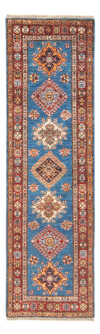 Biegacz Dywan Ziegler - Kazak - 205 x 63 cm - niebieski