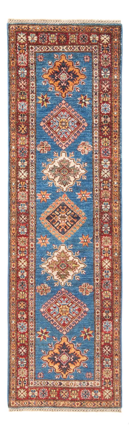 Biegacz Dywan Ziegler - Kazak - 205 x 63 cm - niebieski