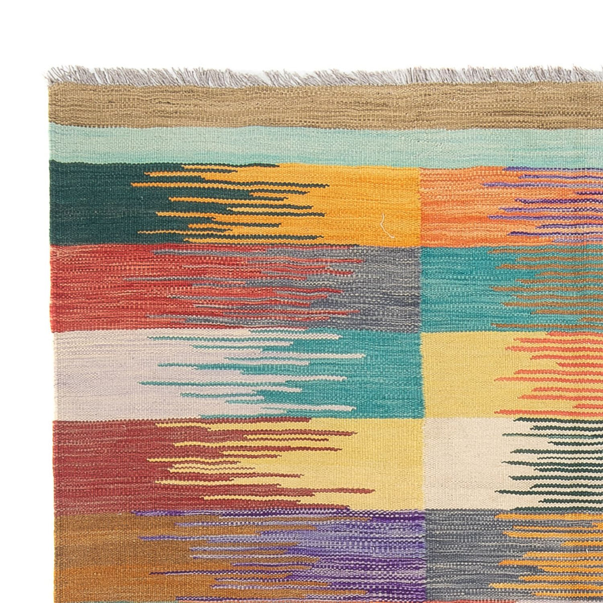 Nowoczesny kilim Dywan 163x240cm - Dywan wełniany