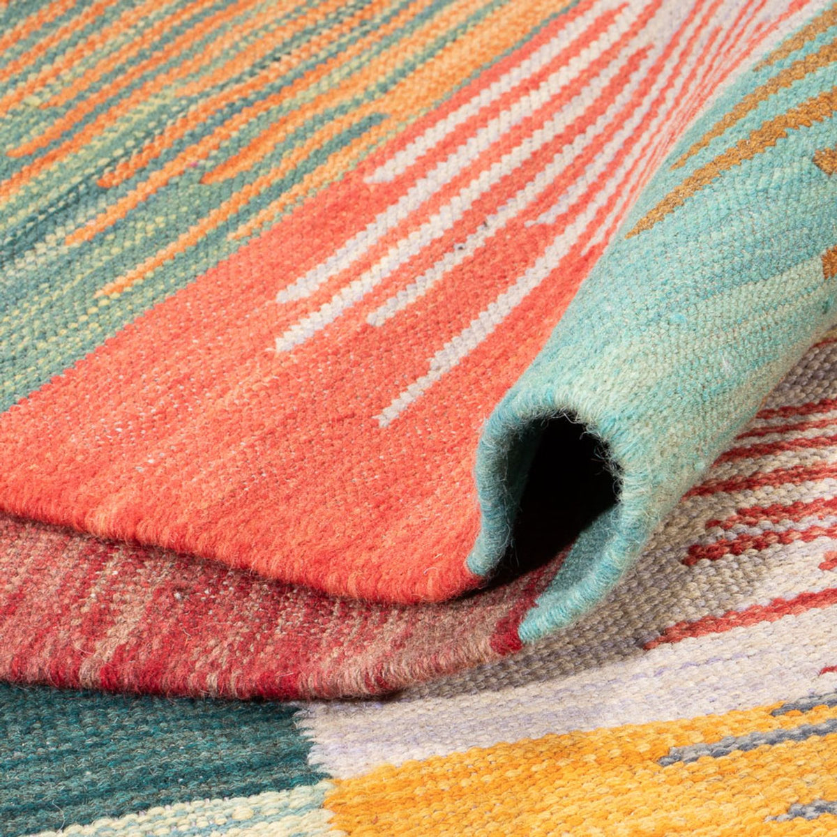 Dywan Kelim - modny - 240 x 163 cm - wielokolorowy