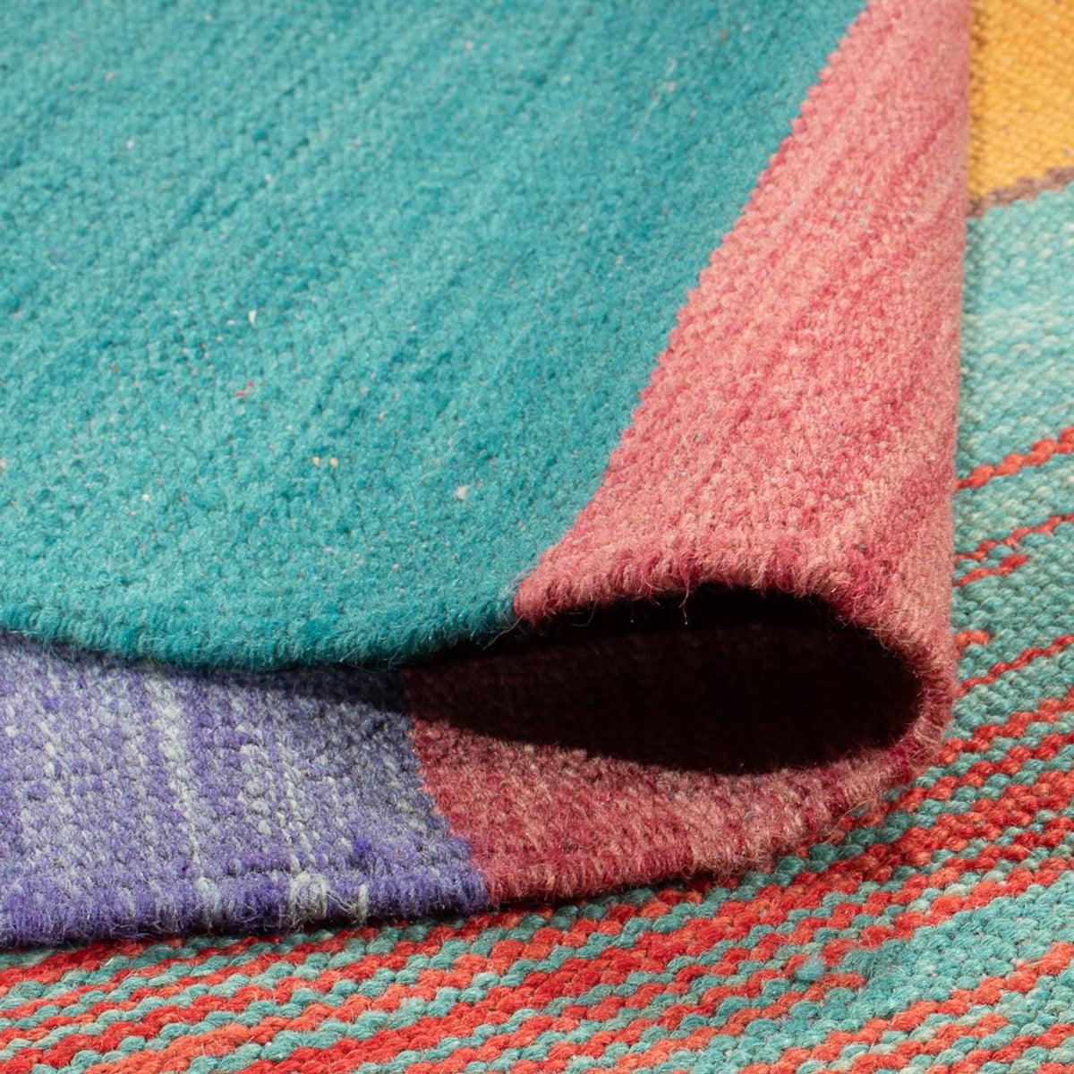 Dywan Kelim - modny - 241 x 170 cm - wielokolorowy