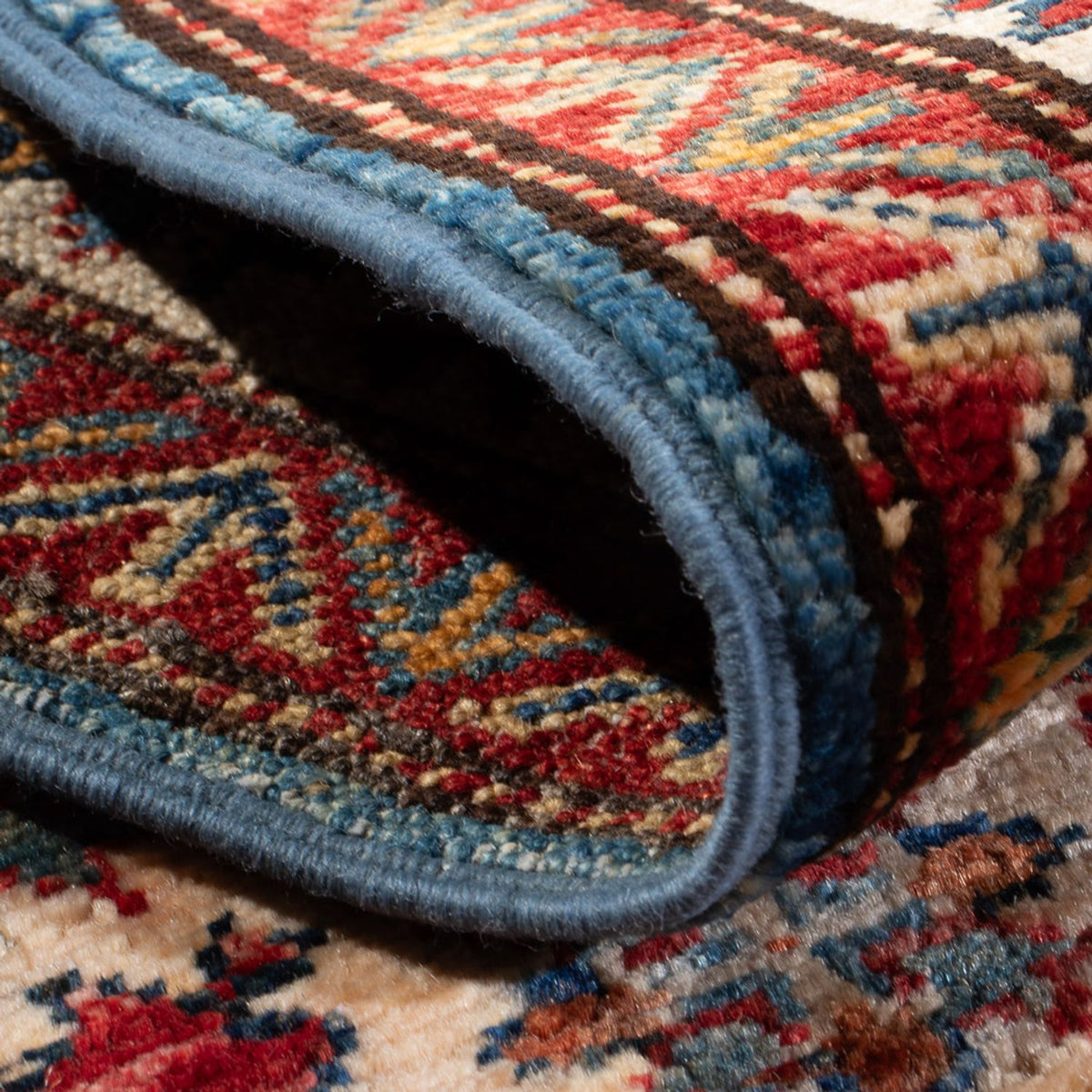 Dywan Ziegler - Kazak - 101 x 61 cm - niebieski