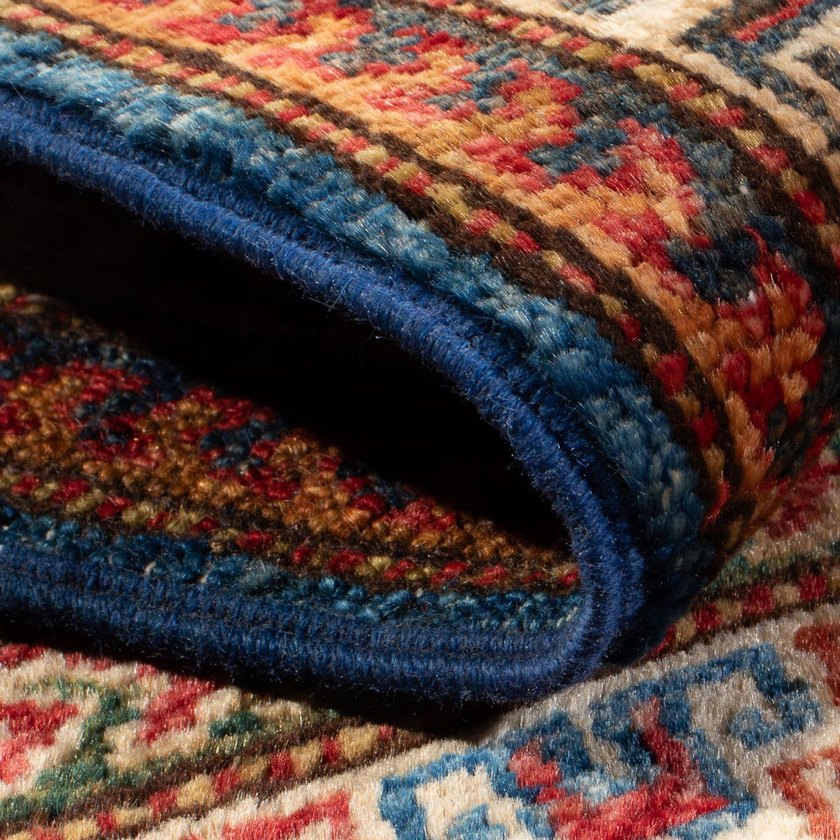 Dywan Ziegler - Kazak - 96 x 59 cm - niebieski