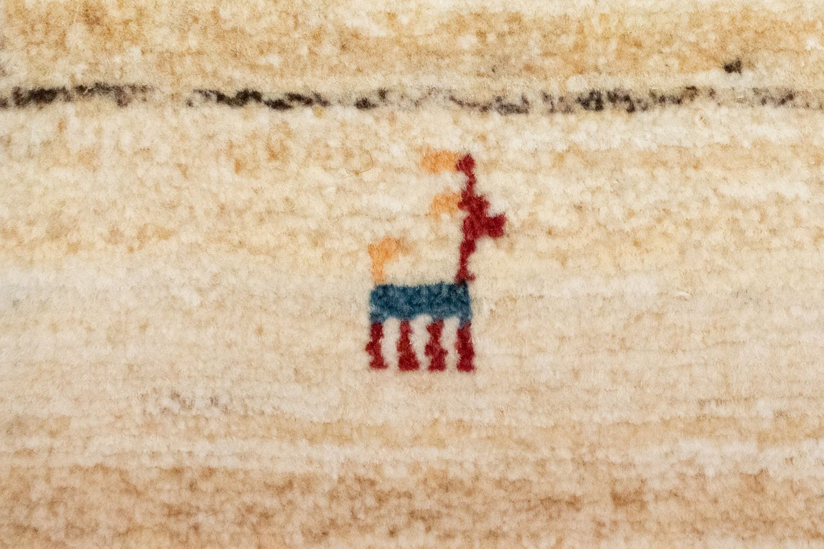 Dywan Gabbeh - perski - 60 x 40 cm - brązowy