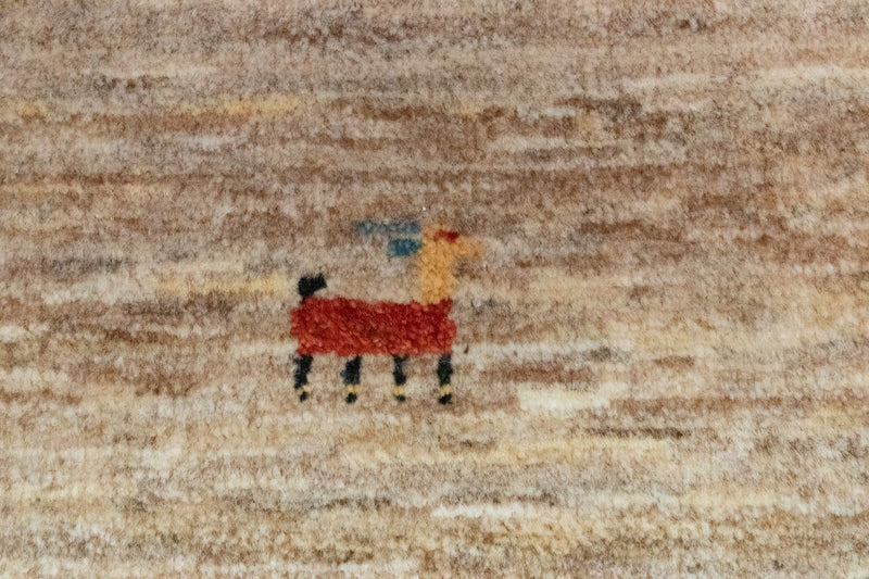 Dywan Gabbeh - perski - 60 x 40 cm - brązowy